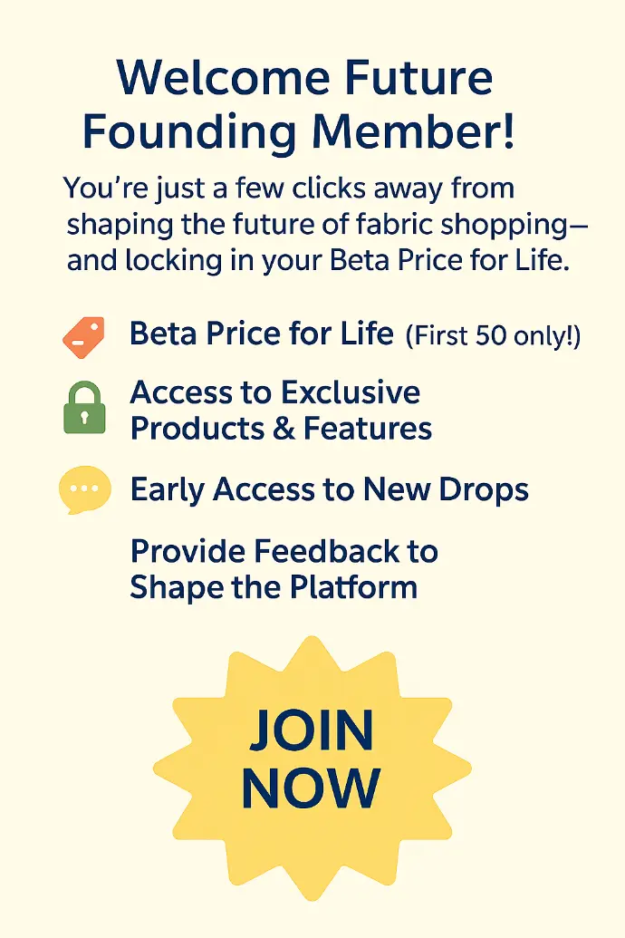 Explore fabric pricing plans for Beta members – save big on quality fabrics